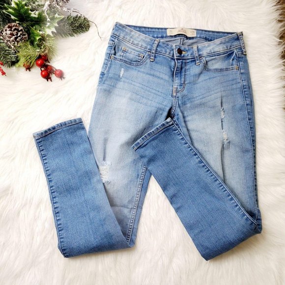 Hollister Womens Super Skinny Jeans Medium Wash - Picture 3 of 6